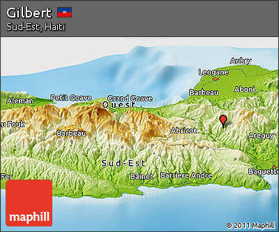 Physical Panoramic Map of Gilbert