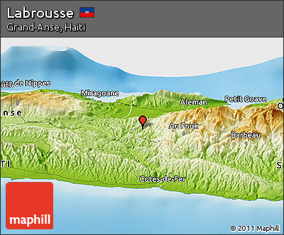 Physical Panoramic Map of Labrousse