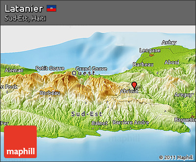 Physical Panoramic Map of Latanier