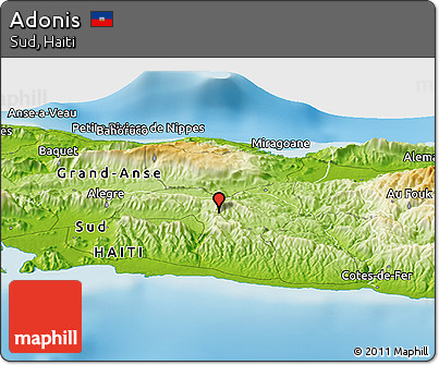 Physical Panoramic Map of Adonis
