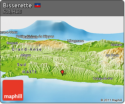 Physical Panoramic Map of Bisserette