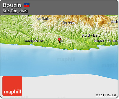 Physical Panoramic Map of Boutin