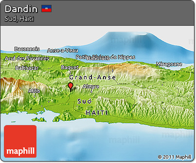 Physical Panoramic Map of Dandin