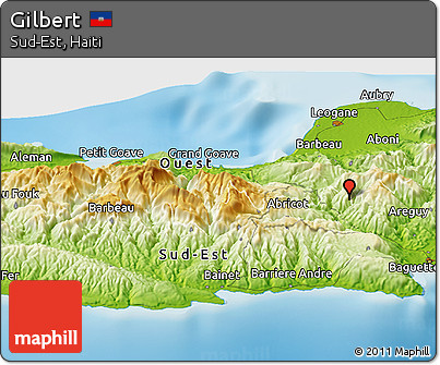 Physical Panoramic Map of Gilbert