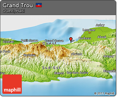 Physical Panoramic Map of Grand Trou