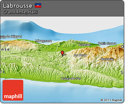 Physical Panoramic Map of Labrousse