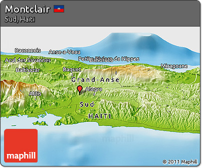 Physical Panoramic Map of Montclair