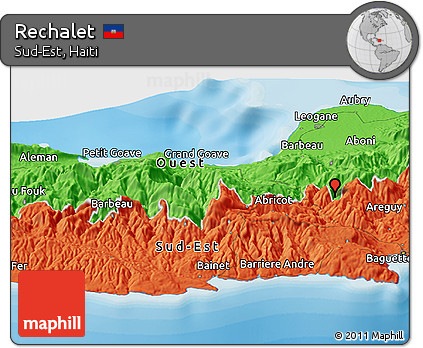 Political Panoramic Map of Rechalet