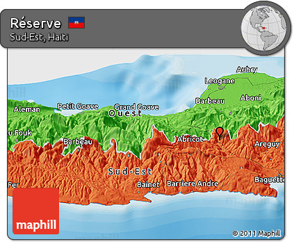 Political Panoramic Map of Réserve