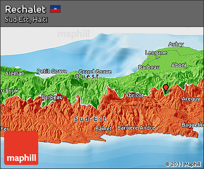 Political Panoramic Map of Rechalet