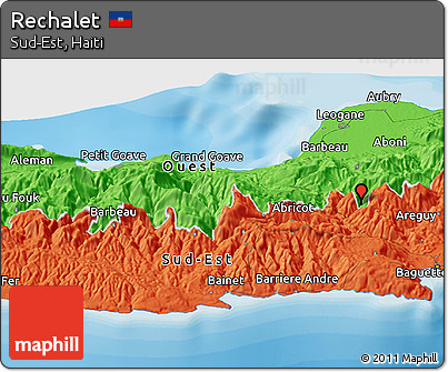 Political Panoramic Map of Rechalet