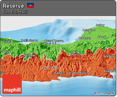 Political Panoramic Map of Réserve