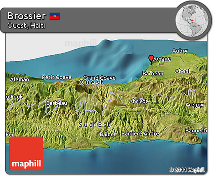 Satellite Panoramic Map of Brossier