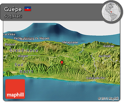 Satellite Panoramic Map of Guêpe