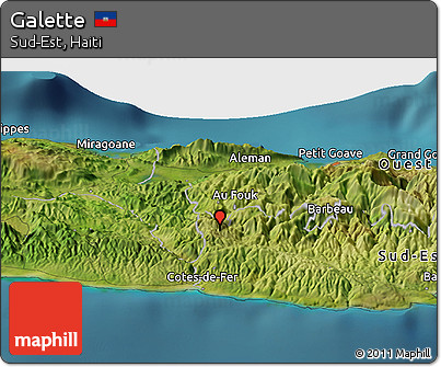 Satellite Panoramic Map of Galette