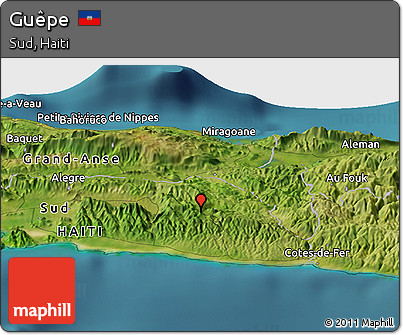 Satellite Panoramic Map of Guêpe