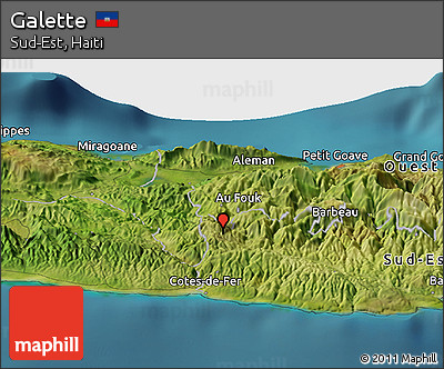 Satellite Panoramic Map of Galette