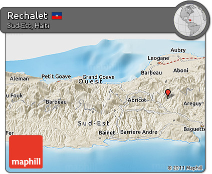 Shaded Relief Panoramic Map of Rechalet