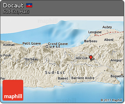 Shaded Relief Panoramic Map of Docaut