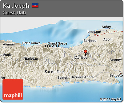 Shaded Relief Panoramic Map of Ka Joeph