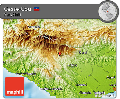 Physical 3D Map of Casse-Cou