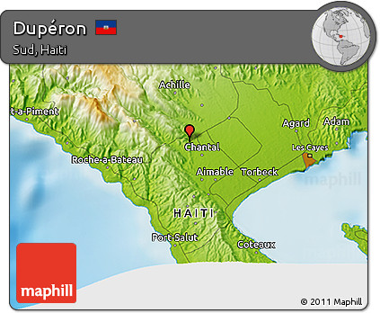 Physical 3D Map of Dupéron