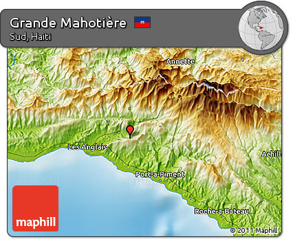 Physical 3D Map of Grande Mahotière