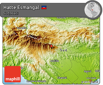 Physical 3D Map of Hatte Esmangal