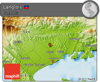 Physical 3D Map of Langlois