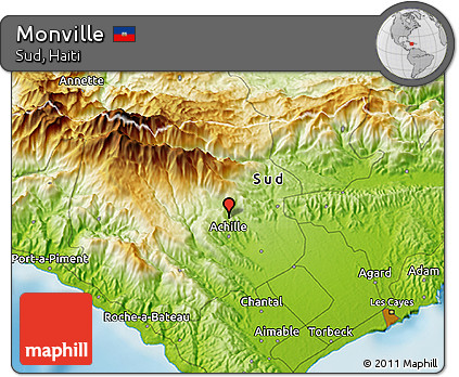 Physical 3D Map of Monville