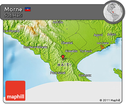 Physical 3D Map of Morne