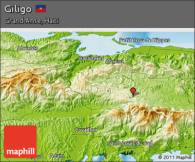 Physical 3D Map of Giligo