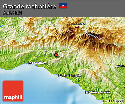 Physical 3D Map of Grande Mahotière