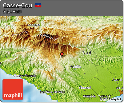 Physical 3D Map of Casse-Cou