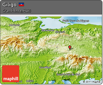 Physical 3D Map of Giligo