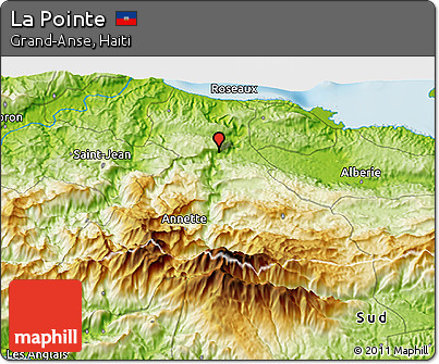 Physical 3D Map of La Pointe