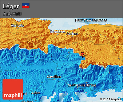 Political 3D Map of Léger