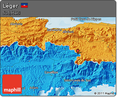 Political 3D Map of Léger
