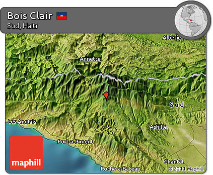 Satellite 3D Map of Bois Clair