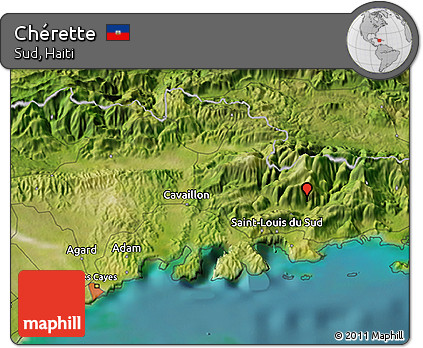Satellite 3D Map of Chérette