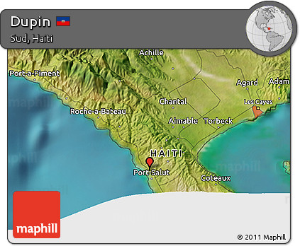Satellite 3D Map of Dupin