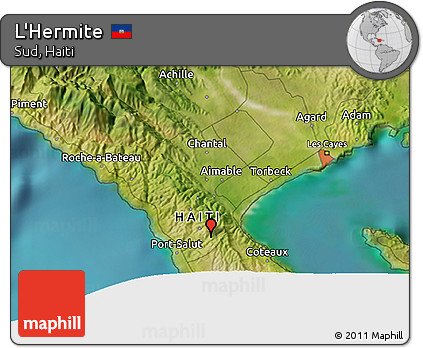Satellite 3D Map of L'Hermite