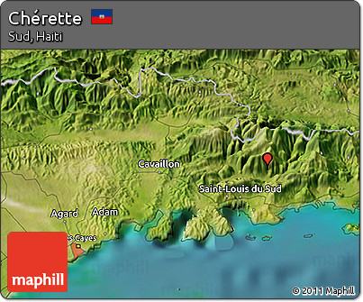 Satellite 3D Map of Chérette