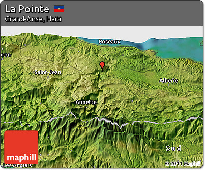 Satellite 3D Map of La Pointe