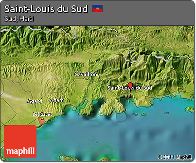 Satellite 3D Map of Saint-Louis Du Sud
