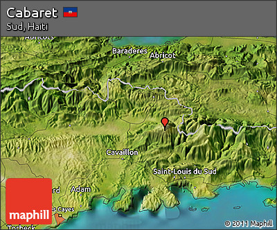 Satellite 3D Map of Cabaret