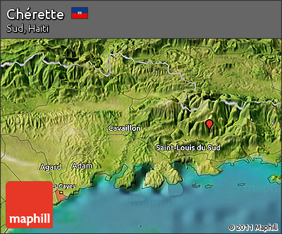 Satellite 3D Map of Chérette