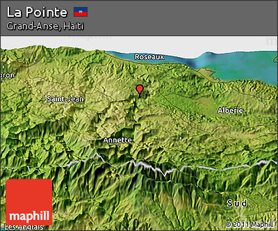 Satellite 3D Map of La Pointe