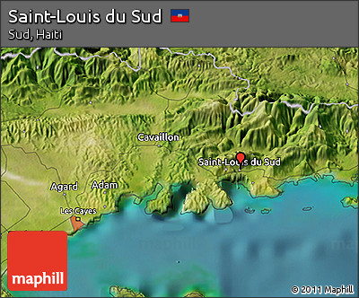 Satellite 3D Map of Saint-Louis Du Sud