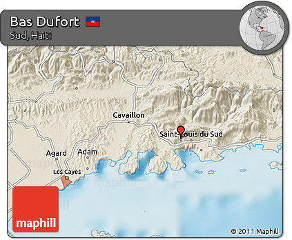 Shaded Relief 3D Map of Bas Dufort